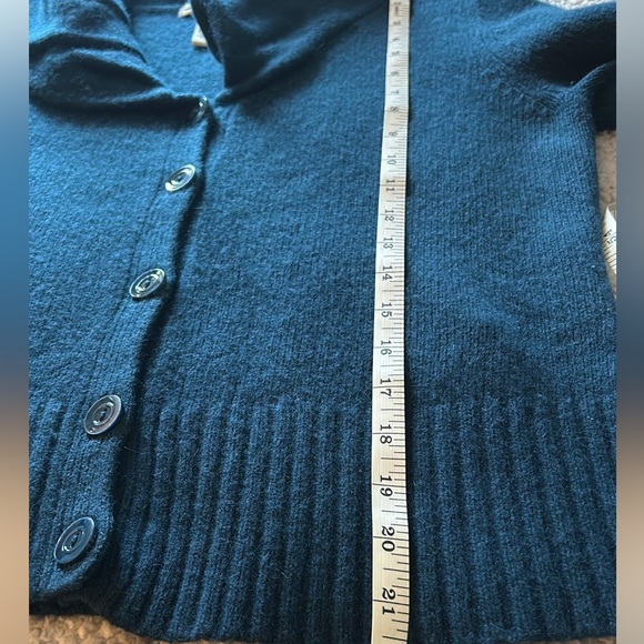 Marina Luna Lambs Wool Angora Blue Cardigan Shawl Collar Size XL. - Picture 8 of 11